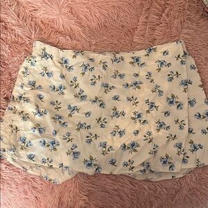 Floral Cream Skort
